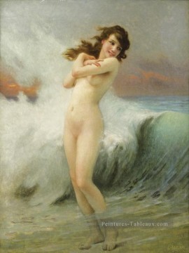 Une nymphe de l’eau La vague nue Guillaume Seignac Peinture à l'huile